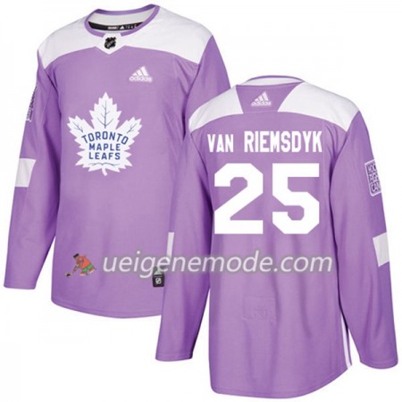 Herren Eishockey Toronto Maple Leafs Trikot James Van Riemsdyk 25 Adidas 2017-2018 Lila Fights Cancer Practice Authentic